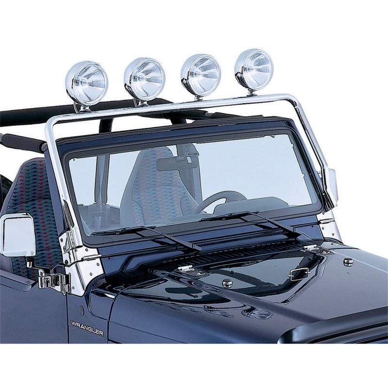 Jeep Wrangler Light Bar - Rugged Ridge - Full Frame, 3 Piece - Stainless Steel - `97-`06